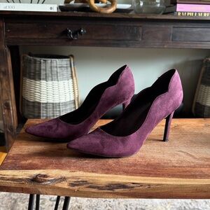 Nine West Plum Suede Heels